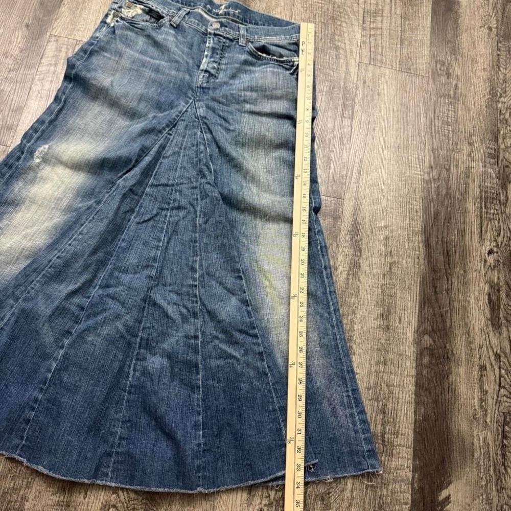 7 For All Mankind Flared Maxi Skirt Sz 29 - Picture 4 of 8